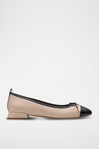 Bailarinas de piel Ubree15 - Beige