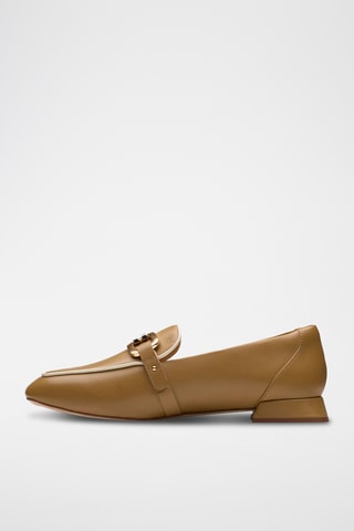 Mocasines de piel de tacón Ubree15 - Camel