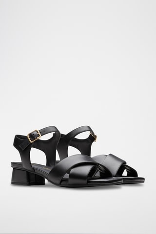 Sandalias de piel de tacón Serina35 - Negro