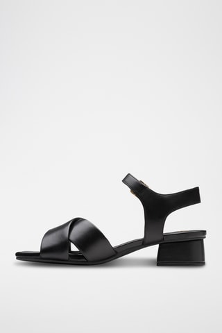 Sandalias de piel de tacón Serina35 - Negro