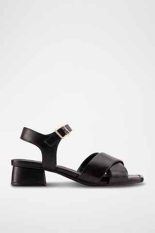 Sandalias de piel de tacón Serina35 - Negro