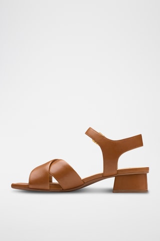 Sandalias de piel de tacón Serina35 - Marrón