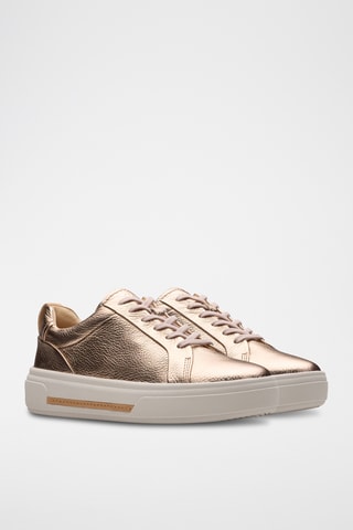 Zapatillas de piel con plataforma Hollyhock - Cobrizo
