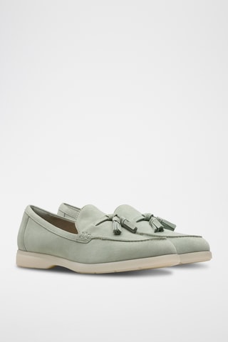 Mocasines de nobuk Narini - Verde pastel