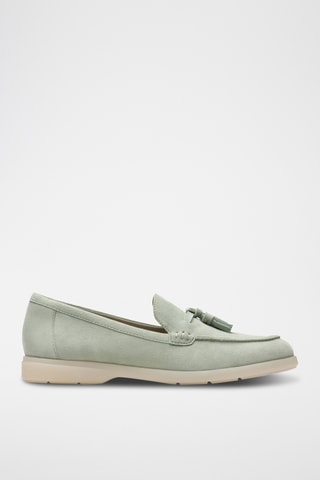 Mocasines de nobuk Narini - Verde pastel