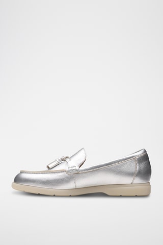 Mocasines de piel Narini - Plateado