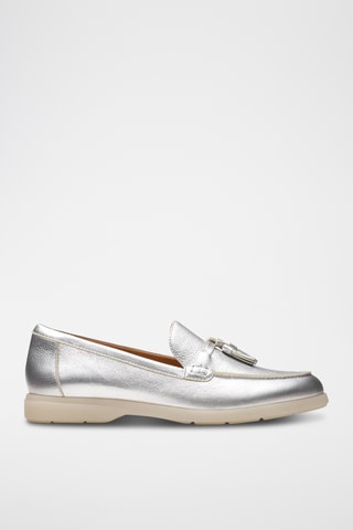 Mocasines de piel Narini - Plateado