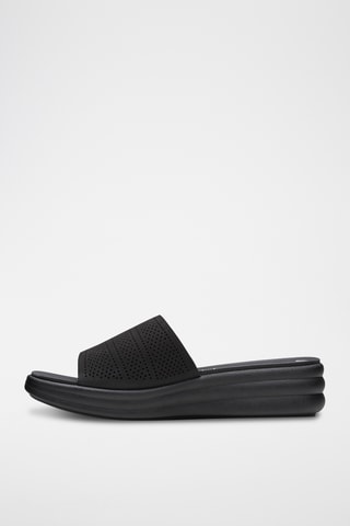 Sandalias de piel de cuña Drift - Negro