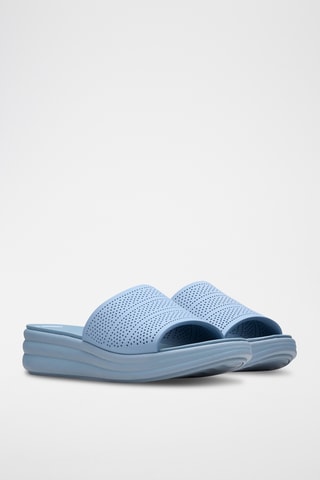 Sandalias de piel de cuña Drift - Celeste