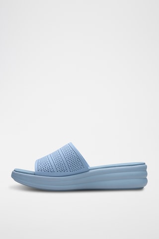 Sandalias de piel de cuña Drift - Celeste