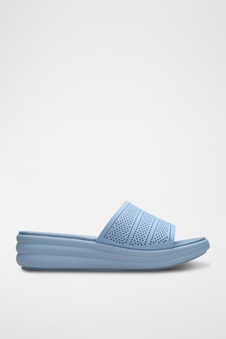 Sandalias de piel de cuña Drift - Celeste