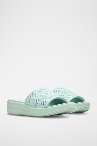 Sandalias de piel de cuña Drift - Verde claro