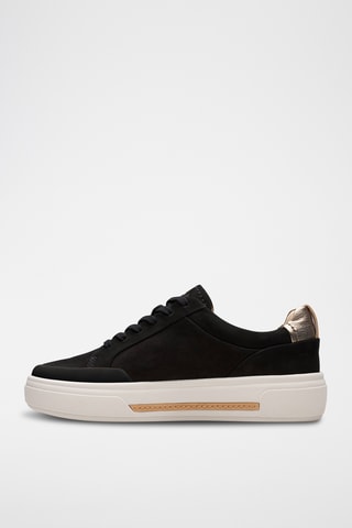 Zapatillas de nobuk con plataforma Hollyhock - Negro