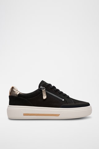 Zapatillas de nobuk con plataforma Hollyhock - Negro