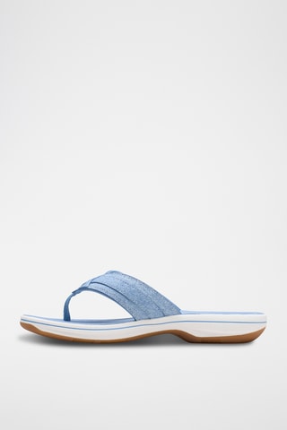 Chanclas sintéticas de cuña Brinkley - Celeste