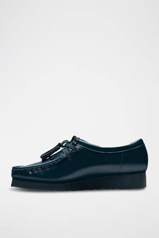 Mocasines de piel de cuña Wallabee. - Azul marino