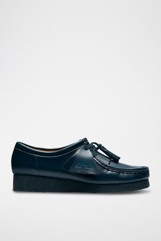 Mocasines de piel de cuña Wallabee. - Azul marino