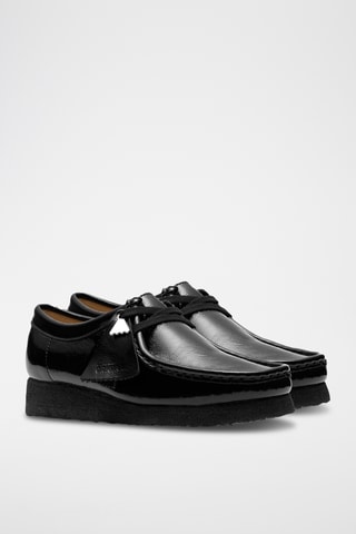 Mocasines de piel con plataforma Wallabee. - Negro