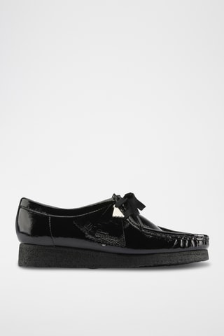 Mocasines de piel con plataforma Wallabee. - Negro