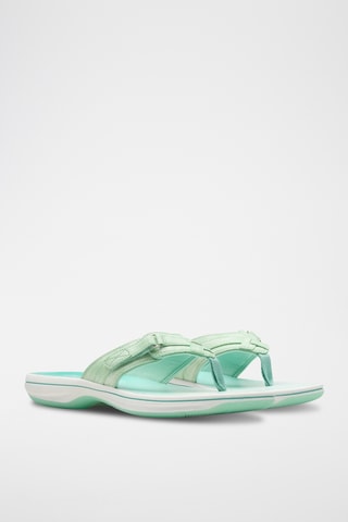 Chanclas de piel Brinkley - Verde claro