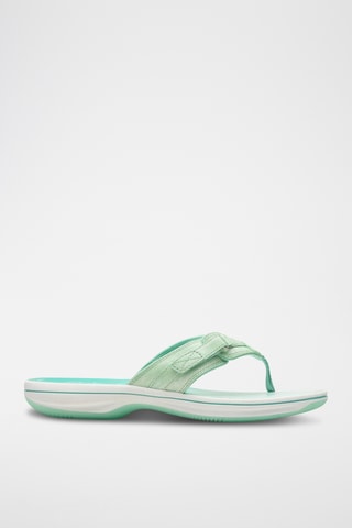 Chanclas de piel Brinkley - Verde claro