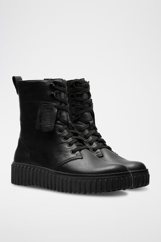 Botines de piel Torhill - Negro