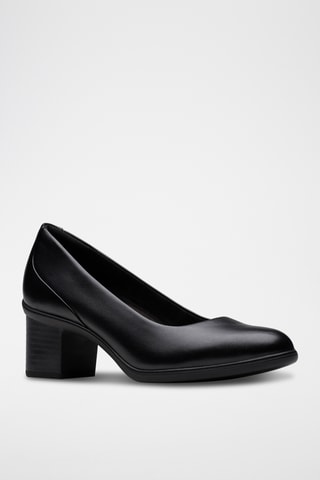 Zapatos de piel de tacón Shaya - Negro
