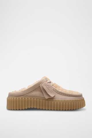Sandalias de piel con plataforma Torhill - Beige