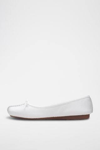 Bailarinas de piel Freckle - Blanco