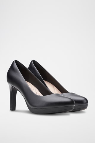Zapatos de piel de tacón con plataforma Ambyr - Negro