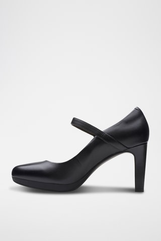 Babies de piel de tacón con plataforma Ambyr - Negro