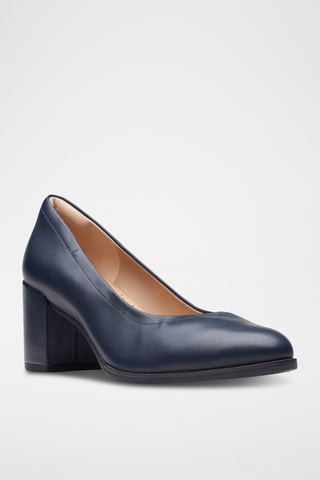Zapatos de piel de tacón Freva55 - Azul marino