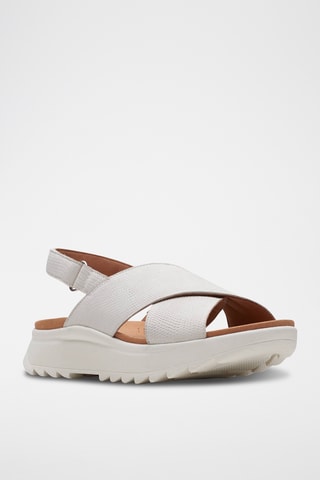 Sandalias de piel con plataforma DashLite - Blanco