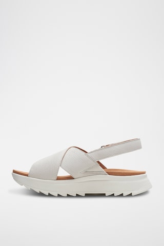 Sandalias de piel con plataforma DashLite - Blanco
