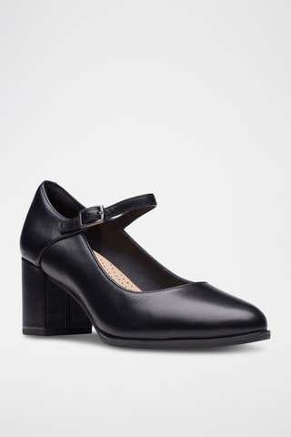 Babies de piel de tacón Freva55 - Negro