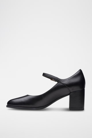 Babies de piel de tacón Freva55 - Negro