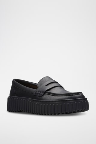 Mocasines de piel con plataforma Torhill - Negro