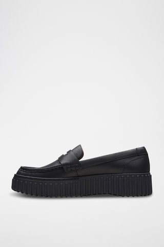 Mocasines de piel con plataforma Torhill - Negro