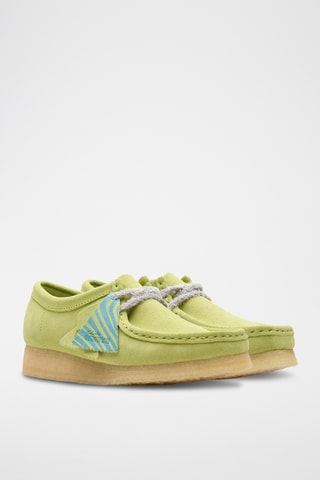 Mocasines de nobuk de cuña Wallabee. - Verde claro