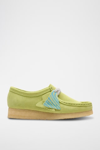 Mocasines de nobuk de cuña Wallabee. - Verde claro