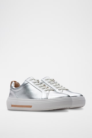 Zapatillas de piel con plataforma Hollyhock - Plateado