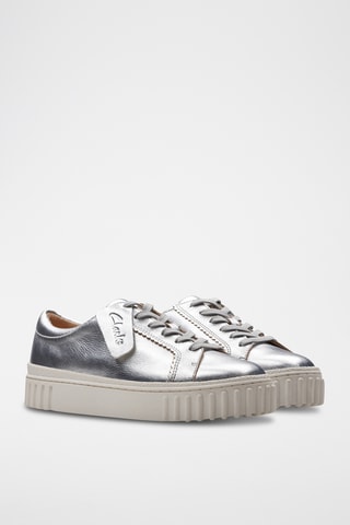 Zapatillas de piel con plataforma Mayhill - Plateado