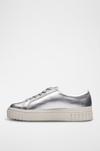 Zapatillas de piel con plataforma Mayhill - Plateado