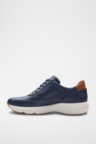 Zapatillas de piel de cuña Tivoli - Azul