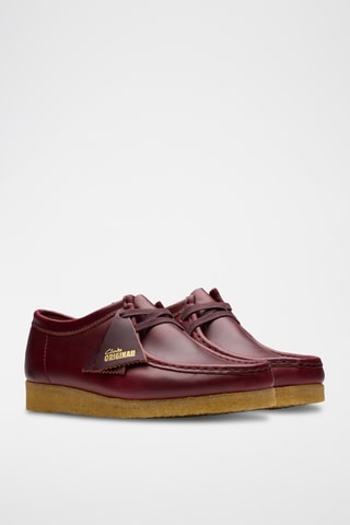 Mocasines de piel Wallabee. - Burdeos