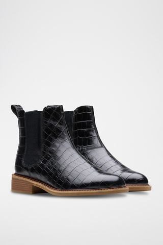 Botines de piel Cologne - Negro