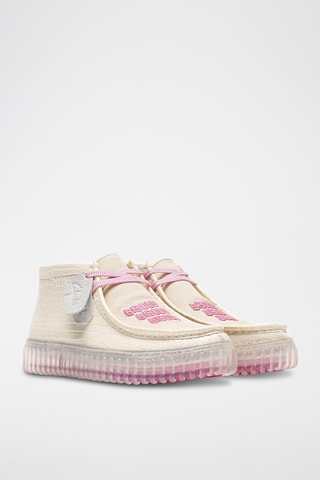 Botas altas de piel Torhill Clarks x Bisous - Beige y rosa