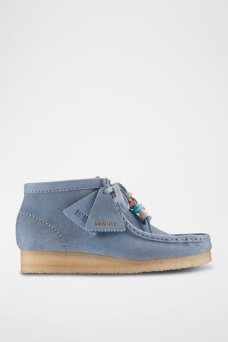 Botas de nobuk Wallabee - Celeste