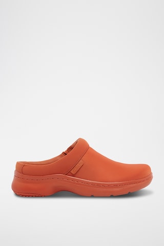 Zuecos de piel CUR - Naranja