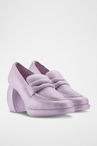 Mocasines de piel con plataforma CUR - Lavanda